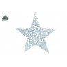 BLISTER 6 STELLE ARGENTO IN CARTONE DA 17CM.CON FILO APPENDIBILE ARTICOLI DECORATIVI PER FESTE DI NATALE E PARTY A TEMA