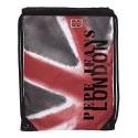 ZAINO MORBIDO A SACCA CON SPALLACCI PEPE JEANS LONDON ORIGINAL 35X44CM.100%POLIESTER BANDIERA INGLESE