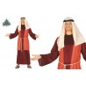 COSTUME VESTITO PER TRAVESTIMENTI DI CARNEVALE/NATALE PASTORE SAN GIUSEPPE ADULTO 3 PEZZI COPRICAPO/CINTURA/TUNICA