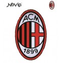 CUSCINO SAGOMATO AC MILAN ORIGINALE 42X25X15CM.ROSSO E NERO CON LOGO A RILIEVO PRODOTTO UFFICIALE 100% POLIESTERE