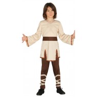COSTUME CARNEVALE MAESTRO SPIRITUALE 5/6 ANNI STAR WARS VESTITO COMPLETO DI CASACCA/CINTURA/PANTALONI 100%POLIESTER