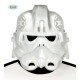 COSTUME DI CARNEVALE SOLDATO DI CAVALLERIA STAR WARS BABY 5/6 ANNI VESTITO TUTA SPANDEX NERO E BIANCO LUCIDO 100%POLIEST