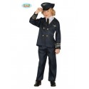 COSTUME PER TRAVESTIMENTI DI CARNEVALE PILOTA AEREO BABY 7/9 ANNI