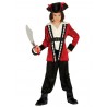 COSTUME PIRATA BABY 5/6 ANNI VESTITO DI CARNEVALE COMPLETO DI 4 PEZZI CAPPELLO/GIACCA/CINTURONE/PANTALONE