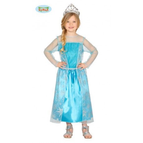 COSTUME VESTITO CARNEVALE PRINCIPESSA DEL GHIACCIO FROZEN BAMBINA