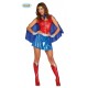 COSTUME CARNEVALE POWER WOMAN SUPER WOMAN EROI VESTITO/MANTELLO/CINTURA/DIADEMA.PER FESTE E PARTY VARI COD.80601