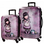 SET 2 TROLLEY ABS DA VIAGGIO GORJUSS SANTORO LONDON ORIGINAL 37X55X20CM  BAGAGLIO A MANO + 45X67X26CM DA STIVA C.3451651 - Parole e Pensieri