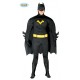 COSTUME CARNEVALE BLACK HERO BATMAN ADULTO VESTITO COMPLETO TUTA/MASCHERA CON MANTELLO/CINTURA.GUIRCA COD.80767