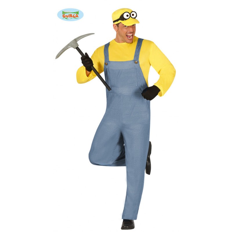 COSTUME CARNEVALE ADULTO MINATORE TAGL UN MINIONS CARNEVALE. TUTA CON  MAGLIA/CAPPELLO E OCCHIALINI.CO.80972 GUIRCA - Parole e Pensieri