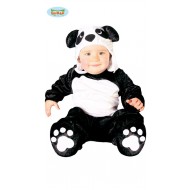 VESTITO CARNEVALE PANDA BABY 6/12 MESI COSTUME COMPLETO DI TUTA/CAPUCCIO/PIEDI COD.82626 POLIESTERE GUIRCA 8434077826263