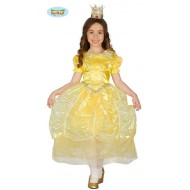 COSTUME CARNEVALE PRINCIPESSA FAIRY 3/4 ANNI GUIRCA VESTITO GIALLO PER FESTE E TRAVESTIMENTI VARI IN POLIESTERE