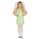 COSTUME CARNEVALE TRILLYCAMPANELLINA FATINA SCINTILLANTE DEL BOSCO BAMBINA 3/4 ANNI VESTITO CON ALI GUIRCA