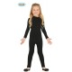 TUTA ELASTICA SPANDEX BABY 9/12 ANNI COLORE NERO INDOSSARE SOTTO I VESTITI DI CARNEVALE/HALLOWEEN E TRAVESTIMENTI VARI