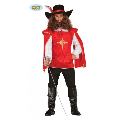 COSTUME CARNEVALE MOSCHETTIERE D"ARTAGNAN VESTITO TAGL UN COMPLETO CASACCA E PANTALONI COD 84389 GUIRCA 8434077843895