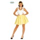 COSTUME CARNEVALE E FESTE A TEMA PIN UP TAGLIA UNI VESTITO COMPLETO GIALLO A POIS E FOULARD COD84505 GUIRCA8434077845059