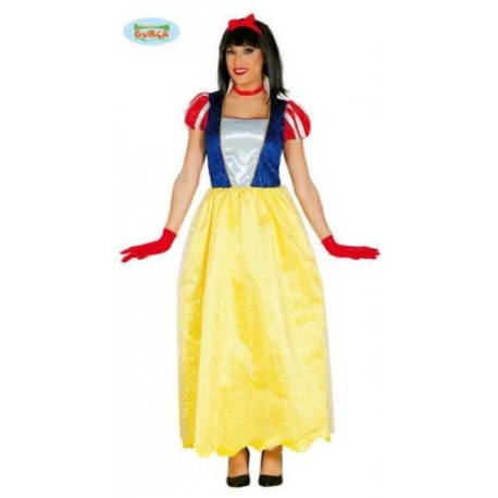 COSTUME VESTITO CARNEVALE BIANCANEVE PRINCIPESSA DEL BOSCO MIS M 38/42 ADULTA100%POLIEST. COD 84588 GUIRCA 8434077845882