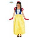 COSTUME VESTITO CARNEVALE BIANCANEVE PRINCIPESSA DEL BOSCO MIS. LARGE ADULTA100%POLIEST. COD84589 GUIRCA 8434077845899