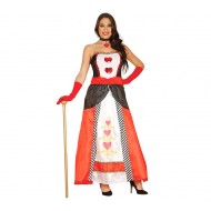 COSTUME CARNEVALE PRINCIPESSA DI CUORI REGINA DI CUORI TAGLIA M VESTITO LUNGO 100%POLIEST.COD 84582 GUIRCA 8434077845820