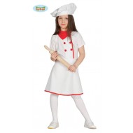 COSTUME CARNEVALE CUOCA BABY 5/6 ANNI VESTITO COMPLETO DI CAPPELLO E FOULARD COD 85949 GUIRCA 8434077859490