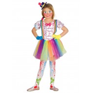 COSTUME CARNEVALE PAGLIACCIA CLWOUN BABY 7/9 ANNI VESTITO COMPLETO DI CAPPELLINO E (COLLANT OMAGGIO) COD 85856 GUIRCA