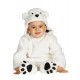 COSTUME CARNWEVALE ORSO POLARE ORSO BIANCO BABY 6/12 MESI VESTITO COMPLETO TUTA/CAPPELLO E PIEDI GUIRCA COD 85977