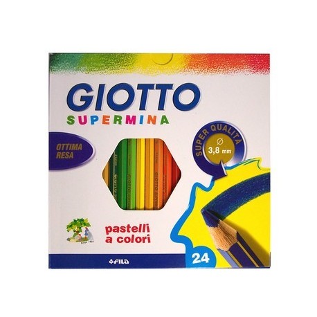 COLORI LEGNO GIOTTO SUPERMINA /NATURA 24PZ.