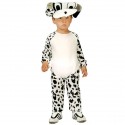 COSTUME CARNEVALE E FESTE A TEMA DALMATA BABY 12/24 MESI COMPLETO DI 2 PEZZI TUTA E CAPPELLO 100%POLIESTER TOP QUALITY