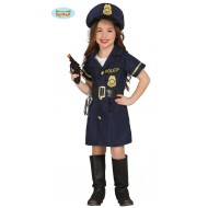 COSTUME CARNEVALE POLIZIOTTA BABY 7/9 ANNI VESTITO COMPLETO PISTOLA/MANETTE/CAPPELLO/CINTURA C.85702 GUIRCA8434077857021