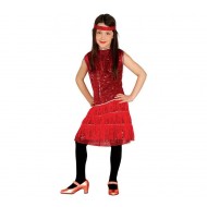 COSTUME CARNEVALE CHARLESTON BABY 5/6 ANNI VESTITO COMPLETO DI FASCIA CAPELLI COD 85873 GUIRCA 8434077858738