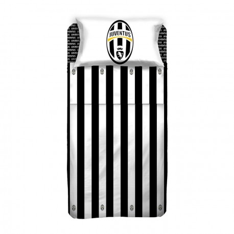 LENZUOLA FC JUVENTUS UFFICIALE COMPLETO LETTO 1 PIAZZA E MEZZA 180X295 SOTT0 CON ANGOLI 130X200 FEDERA 52X80CM.COTONE