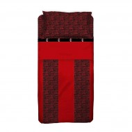 COMPLETO LETTO 2 PIAZZE AC MILAN UFFICIALE LENZUOLO SOPRA 240X295 SOTTO CON ANGOLI 180X200CM FEDERE 52X80CM PURO COTONE