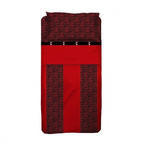 COMPLETO LETTO 2 PIAZZE AC MILAN UFFICIALE LENZUOLO SOPRA 240X295 SOTTO CON ANGOLI 180X200CM FEDERE 52X80CM PURO COTONE