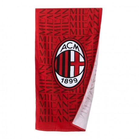 TELO MARE AC MILAN ORIGINALE 70X140CM SPUGNA 100% COTONE IDEALE PER PISCINA PALESTRA SPIAGGIA PRODOTTO UFFICIALE