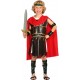 COSTUME CARNEVALE GUERRIERO ROMANO 10/12 ANNI VESTITO COMPLETO BENDA TESTA/TUNICA CON MANTELLO/BRACCIOLI/MAGLIA/C.GAMBE