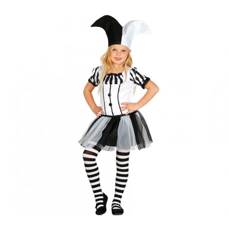 COSTUME CARNEVALE BAMBINA 5/6 ANNI ARLECCHINO JOLLY JOKER VESTITO COMPLETO DI CAPPELLO COD 98919 GUIRCA 8434077859193