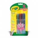 KIT 6 PENNE GLITTER GEL COLORI GIA/VE/ARA/FUX/VIO/AZZ.CRAYOLA