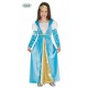 COSTUME CARNEVALE DAMA MEDIEVALE 5/6 ANNI VESTITO PER TRAVESTIMENTI E PARTY A TEMA COMPLETO DI DIADEMA C.85940 GUIRCA