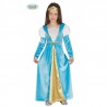 COSTUME CARNEVALE DAMA MEDIEVALE 10/12 ANNI VESTITO PER TRAVESTIMENTI E PARTY A TEMA COMPLETO DI DIADEMA C.85942 GUIRCA