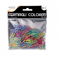 BLISTER 150 PEZZI FERMAGLI COLORI FLUO ASSORTITI DA 28MM COD.145 SCATTO