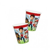 BLISTER 8 BICCHIERI CARTA PAW PATROL 266ML PER FESTE DI COMPLEANNO E PARTY VARI AMSCAN ORIGINALE MADE IN USA