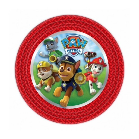 BLISTER 8 PIATTI DI CARTA 18 CM.PAW PATROL ORIGINAL AMSCAN MADE IN USA