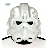 MASCHERA SOLDATO DI CAVALLERIA STAR WARS STORTROOPER BIANCA IN PLASTICA CON ELASTICO PER TRAVESTIMENTI DI CARNEVALE