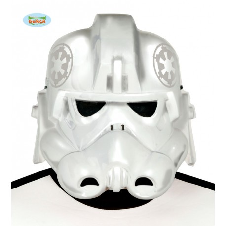 MASCHERA SOLDATO DI CAVALLERIA STAR WARS STORTROOPER BIANCA IN PLASTICA CON ELASTICO PER TRAVESTIMENTI DI CARNEVALE