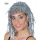 PARRUCCA CAPELLI D"ANGELO ARGENTO BRILLANTE PER TRAVESTIMENTI FESTE E PARTY A TEMA E CARNEVALE TOP QUALITY GUIRCA WIG