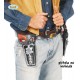 SET CINTURONE CON 2 FONDINE PORTA PISTOLA DECORATI PER FESTE E TRAVESTIMENTI CARNEVALE SCERIFFO COWBOY DEL WEST