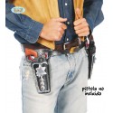 SET CINTURONE CON 2 FONDINE PORTA PISTOLA DECORATI PER FESTE E TRAVESTIMENTI CARNEVALE SCERIFFO COWBOY DEL WEST