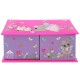 PORTAGIOIE HOUSE OF MOUSE FUCSIA/LILLA/ARANC CARTONE PRESSATO CON SPECCHIO 3 CASSETTI 1 RIPOSIZIONABILE 1 CON SOTTOFONDO
