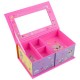 PORTAGIOIE HOUSE OF MOUSE FUCSIA/LILLA/ARANC CARTONE PRESSATO CON SPECCHIO 3 CASSETTI 1 RIPOSIZIONABILE 1 CON SOTTOFONDO