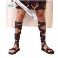 SANDALI A LACCI PIATTI EPOCA ROMANA GLADIATORE SOLDATO ADULTO PER TRAVESTIMENTI DI CARNEVALE E PART VARI COD18419 GUIRCA