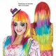 PARRUCCA MULTICOLOR MELENA CLOWN PER TRAVESTIMENTI DI CARNEVALE E PARTY A TEMA TOP QUALITY COD 4981 GUIRCA 8434077049815